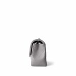 20C Light Grey Lambskin Quilted Mini Rectangular Flap Silver Hardware - Image 3
