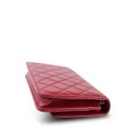 23B Red Lambskin Quilted Trendy CC Wallet On Chain LGHW - Image 8