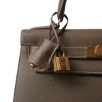 Kelly Sellier 28 Etoupe Epsom Gold Plated T Stamp - Image 8