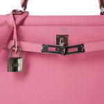 Kelly Sellier 25 Rose Confetti Veau Epsom Palladium Plated X Stamp - Image 11