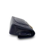Navy Lambskin Quilted Medium Classic Flap GHW - Image 10