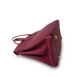 Birkin 25 Rouge Grenat Togo Gold Plated X Stamp - Image 13