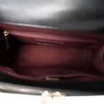 21B Black Caviar Quilted Business Affinity Flap Medium Light Gold Hardware - Image 9