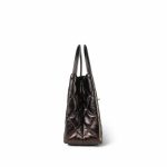 25A Metallic Brown Calfskin Quilted Nano Kelly Shopper Aged Gold Hardware - Image 11