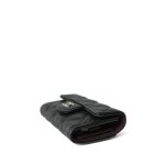21K Black Caviar Quilted Classic Flap Key Holder Silver Hardware - Image 8