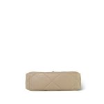 20A Beige Goatskin Quilted 19 Flap Small Mixed Hardware - Image 4