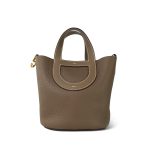 In The Loop 18 Etoupe Taurillon Clemence/Swift Gold Plated B Stamp
