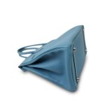 Birkin 30 Blue Jean Swift Palladium Plated J Square Stamp - Image 14