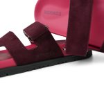 Chypre Sandals Rouge Marsala Suede Goatskin Size 36 - Image 8