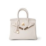 Birkin 30 Craie Veau Togo Rose Gold Plated Y Stamp - Image 13