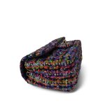 24S Multicolor Sequin Tweed Quilted Rectangular Mini Flap Light Gold Hardware - Image 9