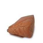 22A Caramel Lambskin Quilted 19 Flap Small Mixed Hardware - Image 7