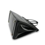 Birkin 35 Black Box Calfskin Gold Plated A Square Stamp - Image 15