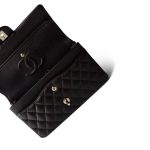 22K Plum Caviar Quilted Medium Classic Flap LGHW - Image 13