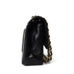 Vintage Black Lambskin Quilted Classic Flap Bag Medium GHW - Image 4