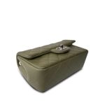 21B Dark Green Lambskin Quilted Mini Rectangular Flap Silver Hardware - Image 8