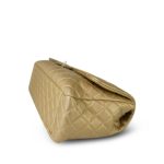 Gold Crumpled Calfskin Small XXL Travel Flap Bag Light Gold Hardware - Image 6