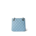 22S Light Blue Caviar Quilted Mini Bucket Bag Light Gold Hardware - Image 3
