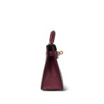 Mini Kelly Sellier Rouge H Chèvre Mysore Gold Plated Y Stamp - Image 12