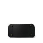 Birkin 25 Black/ Noir Swift Gold Plated A Stamp - Image 15