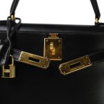 Kelly Sellier 28 Black Box Calfskin Gold Plated (U) Stamp - Image 13