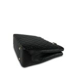 16B Black Lambskin Quilted CC Shopping Tote Large LGHW - Image 8