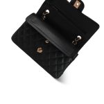 21B Black Lambskin Quilted Classic Flap Small Rose Gold Hardware - Image 14