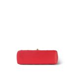 Light Red Lambskin Quilted Mini Rectangular Flap Aged Gold Hardware - Image 5