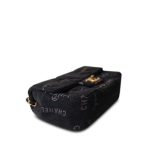 22P Small Black Denim Quilted Single Flap AGHW - Image 10