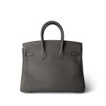 Birkin 25 Gris Meyer Togo Gold Plated W Stamp - Image 3