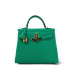 Kelly 25 Retourne Menthe Togo Gold Plated Z Stamp - Image 8
