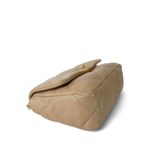 21S Beige Lambskin Quilted 19 Flap Small Mixed Hardware - Image 6