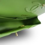 Green Caviar Quilted Classic Flap Small Light Gold Hardware - Image 16