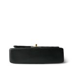 Black Lambskin Chevron Quilted Classic Flap Medium Gold Hardware - Image 4