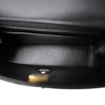 Black Lambskin Quilted Mini Crystal Top Handle LGHW - Image 12