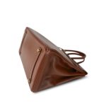 Birkin 35 Noisette Box Calfskin Gold Plated E Square Stamp - Image 10
