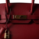 Birkin 30 Rouge Vif Ardennes Gold Plated [D] Stamp - Image 5