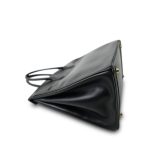 Birkin 35 Black Box Calfskin Gold Plated A Square Stamp - Image 14