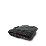 Black Lambskin Quilted Classic Small Flap Wallet Silver Hardware - Image 9