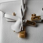 Birkin 25 Gris Pale Togo Gold Plated B Stamp - Image 6