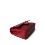 Red Lambskin Quilted Classic Flap Gold Hardware - Image 4
