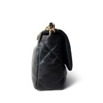 22A Black Lambskin Quilted 19 Flap Small Mixed Hardware - Image 5