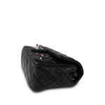 Black Lambskin Quilted Lady Bug Mini Rectangular Flap Silver Hardware - Image 11