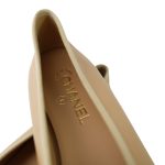 Beige/Black Lambskin Cap Toe CC Ballerina Flats Size 41.5 - Image 9