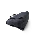 21S Navy/Black Raffia/Tweed Quilted Deauville Tote Large Light Gold Hardware - Image 9