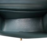 Dark Green Lambskin Quilted Mini Square Flap LGHW - Image 7