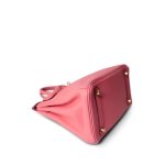 Birkin 25 Rose Azalee Swift Gold Plated A Stamp - Image 2