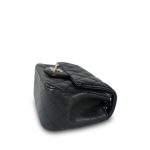 Charcoal Caviar Quilted Mini Square Flap Silver Hardware - Image 8