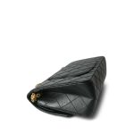Black Crumpled Calfskin Quilted Reissue 2.55 Aged Gold Hardware 225 - Image 8
