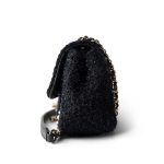 Cosmos Tweed Pearl Mini Flap Bag LGHW - Image 5